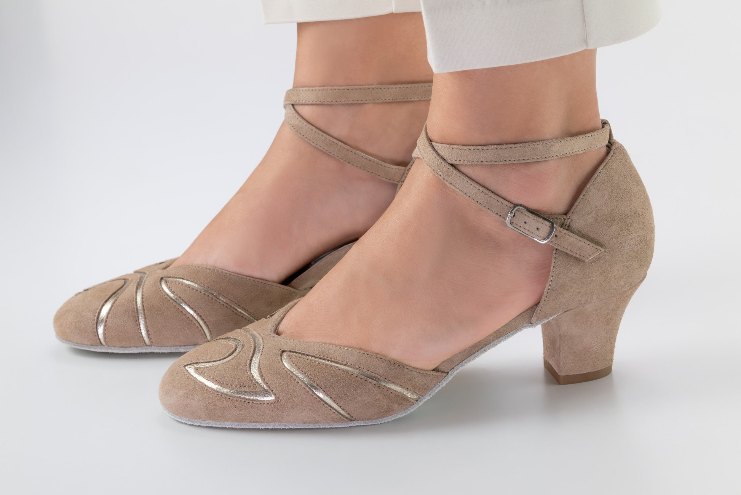 Edith Samtziege Taupe/Chevro Platin