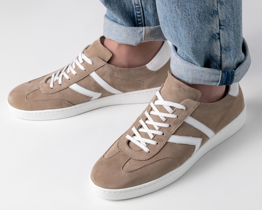 Salerno - Taupe & weiß