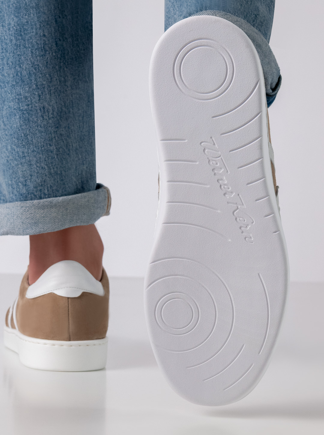 Salerno - Taupe & weiß