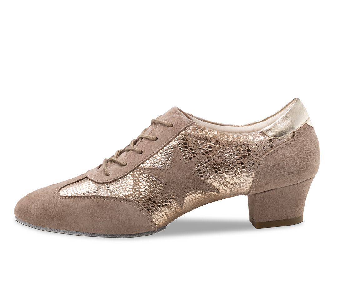 Ariana 35 Samtziege beige - print platin