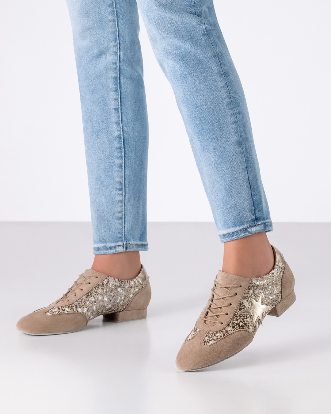 Ariana 15 Samtziege beige / Nappa beige multi