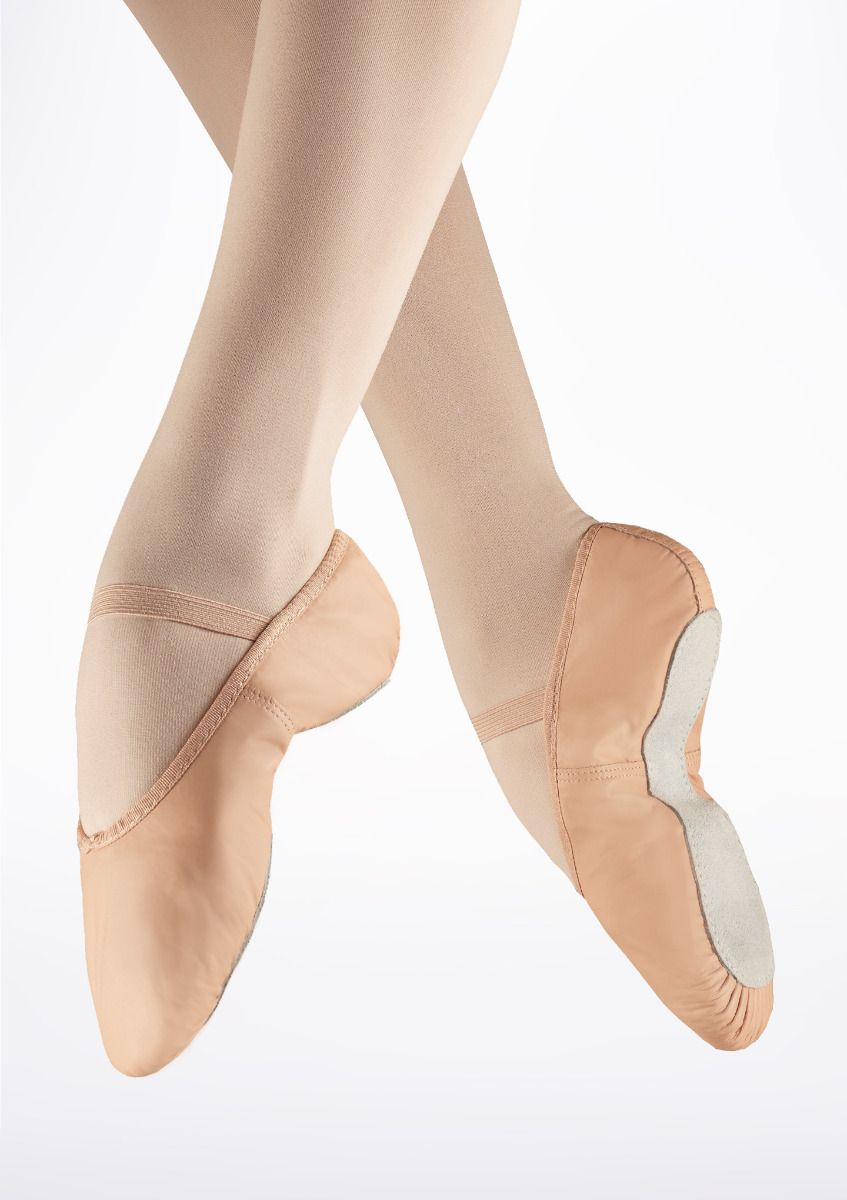 Ballettschläppchen ganze Sohle Leder