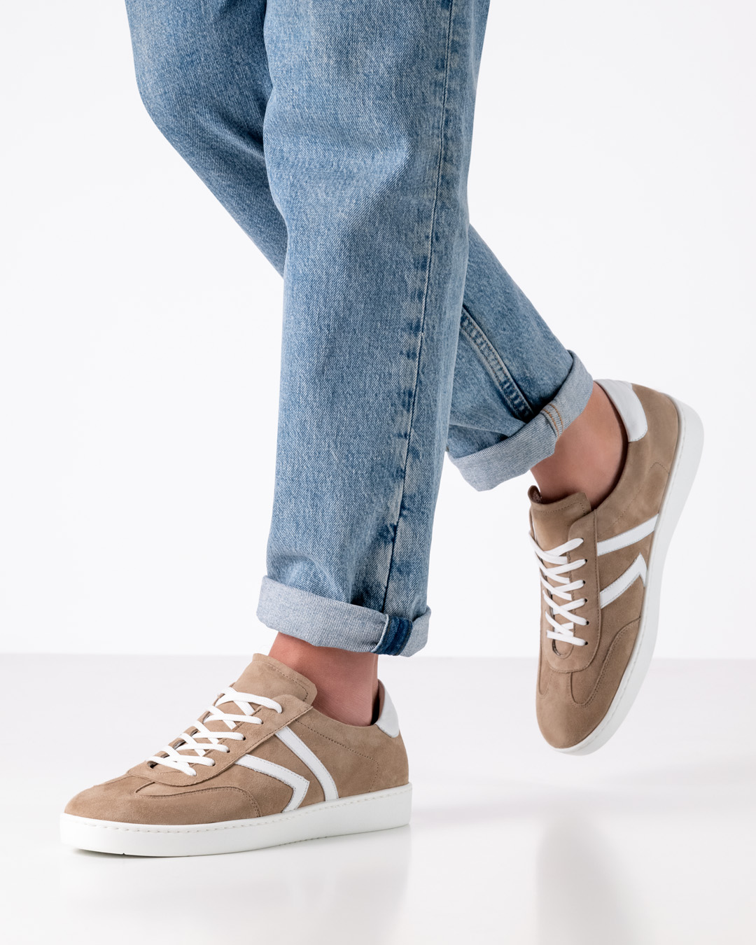 Salerno - Taupe & weiß