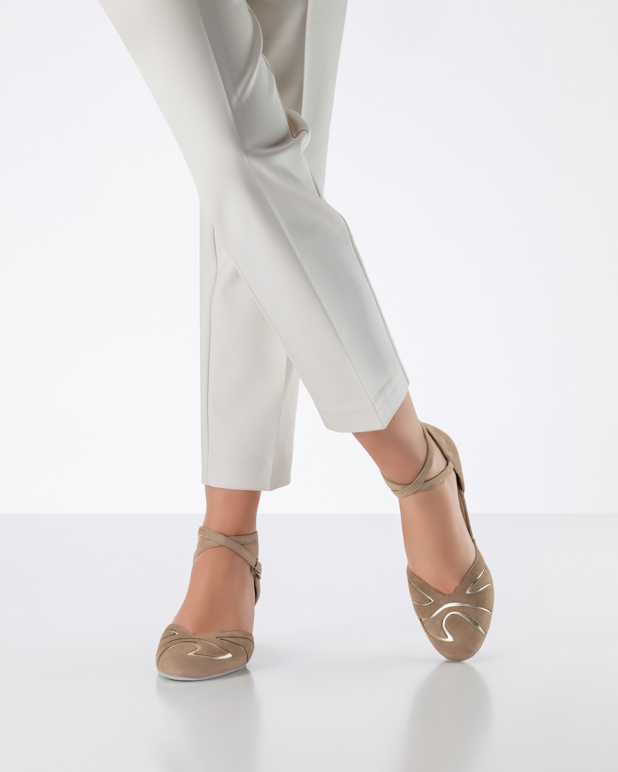 Edith Samtziege Taupe/Chevro Platin