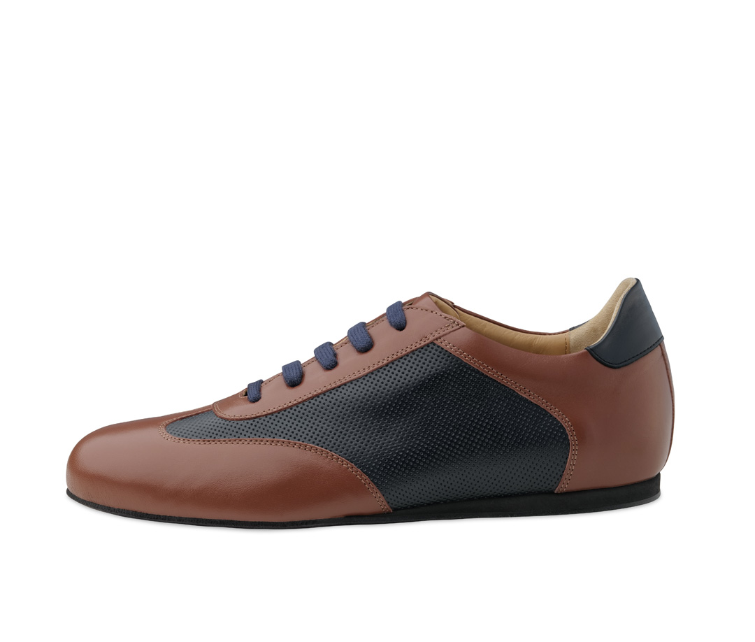 Edelsneaker braun blau