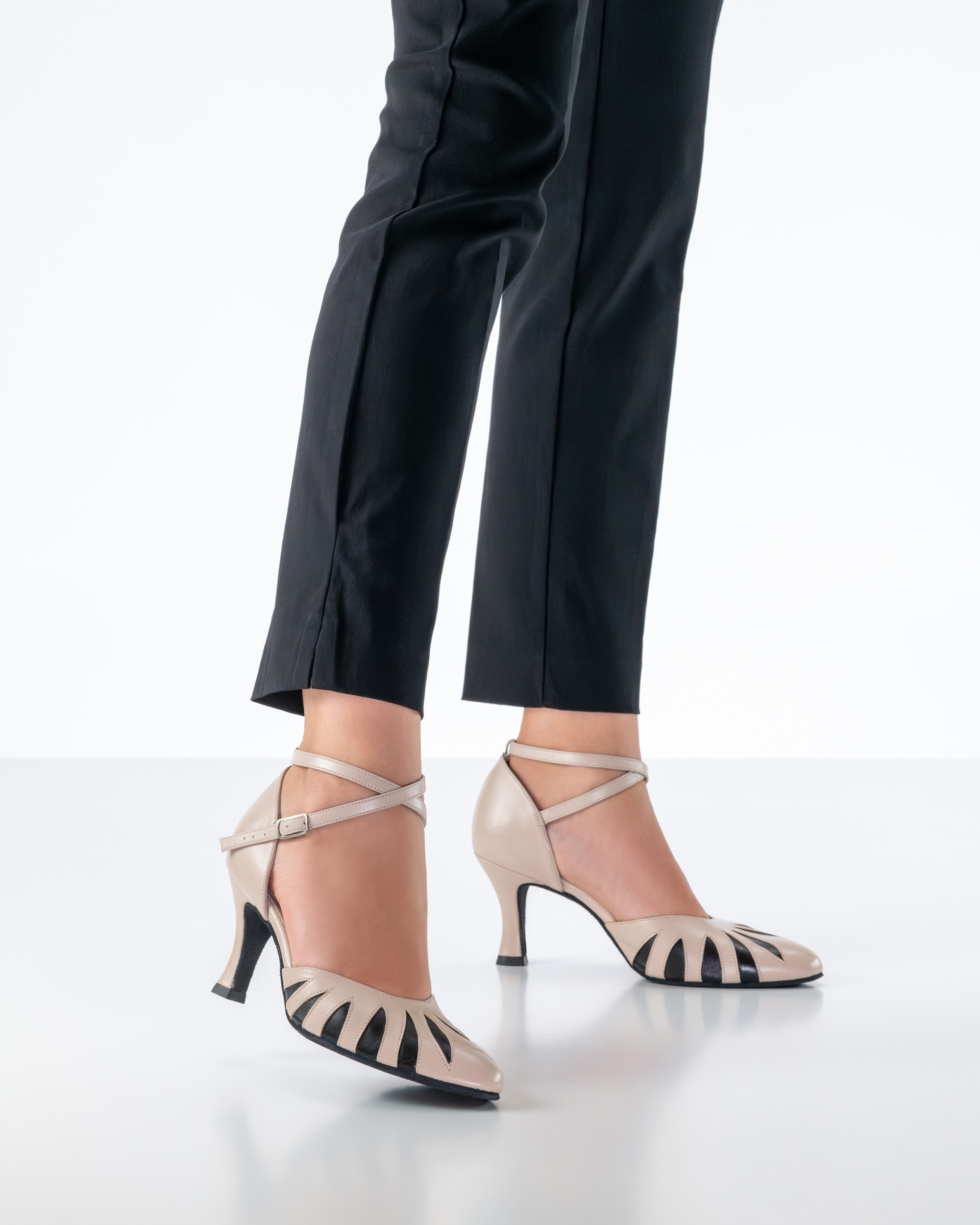 Donatella Nappa Beige/Schwarz